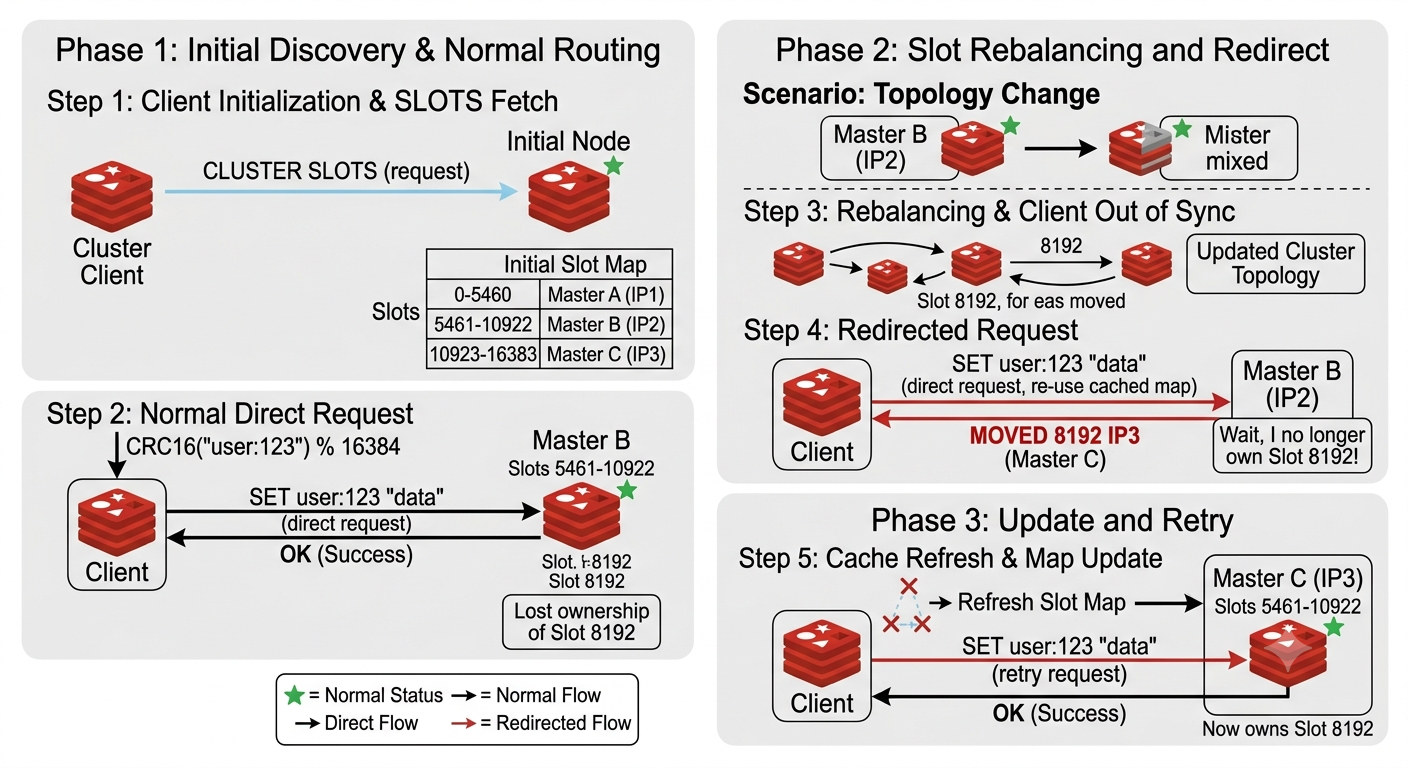 Redis slot migration and rebalancing